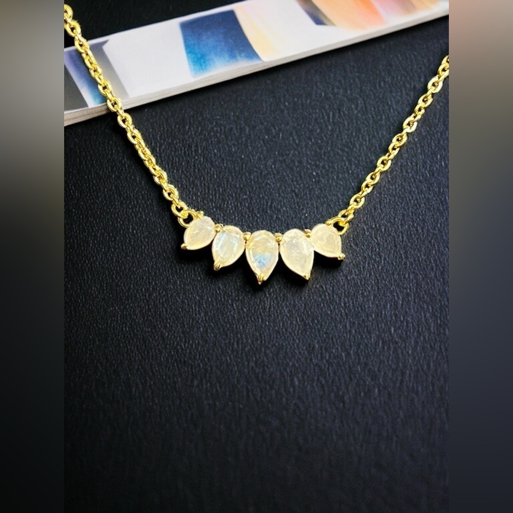 Moonstone Gold Necklace